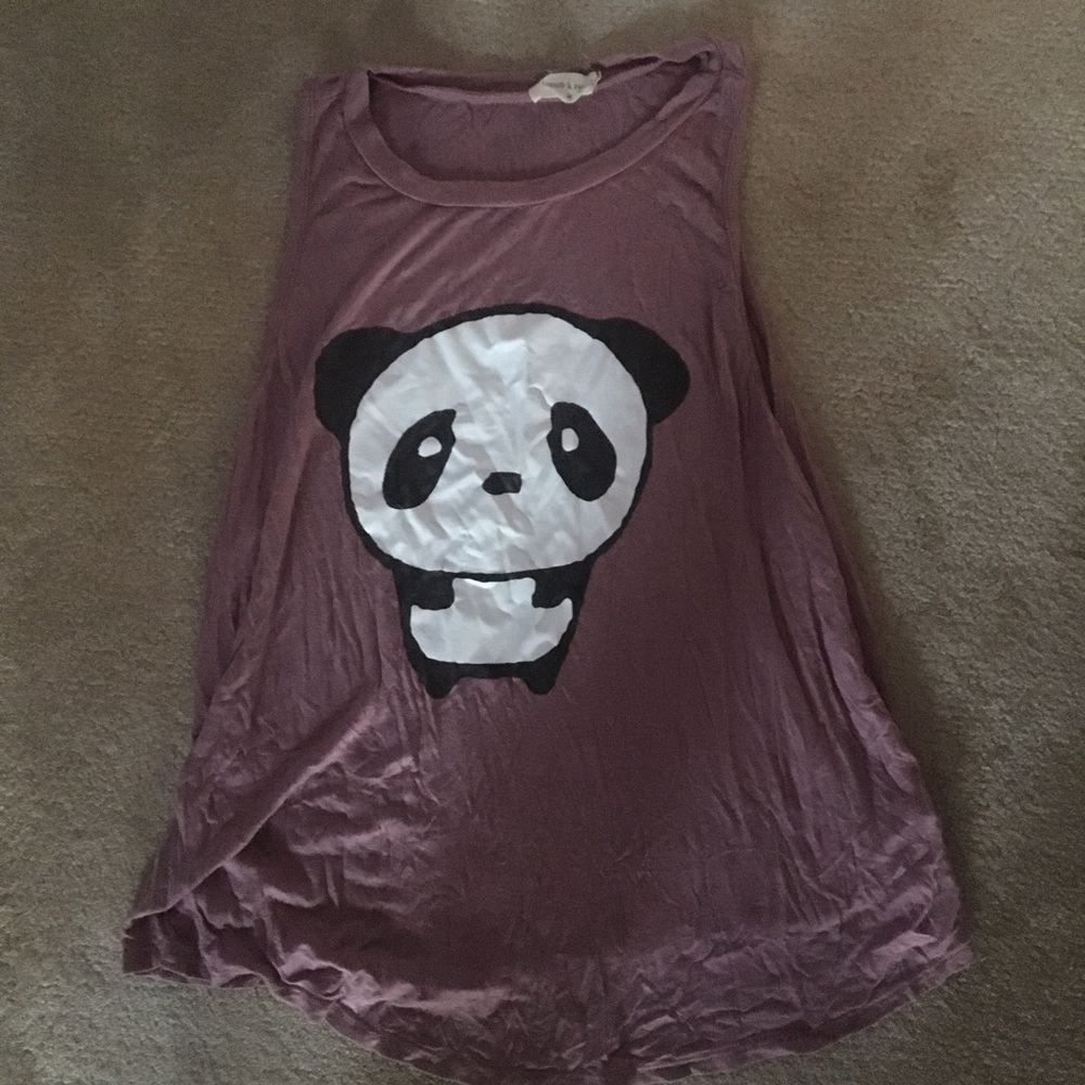 Pink Sleeveless panda top